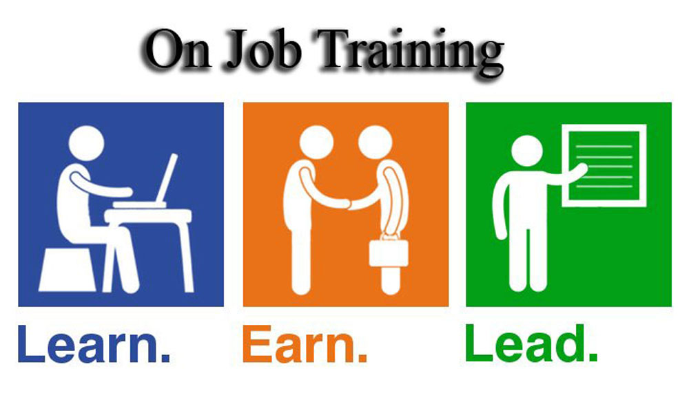 on the job training clipart